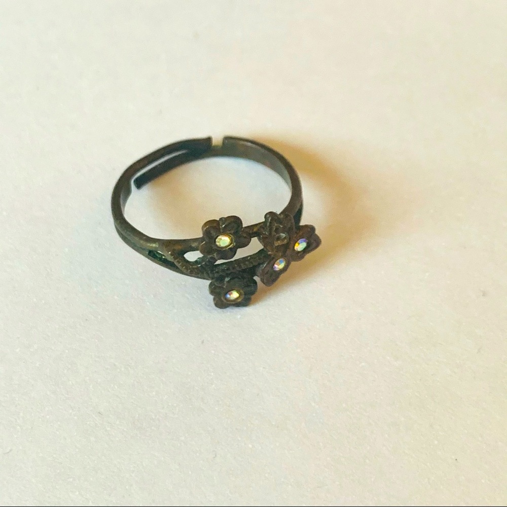 Francesca’s Collections Dark Gold Floral Ring